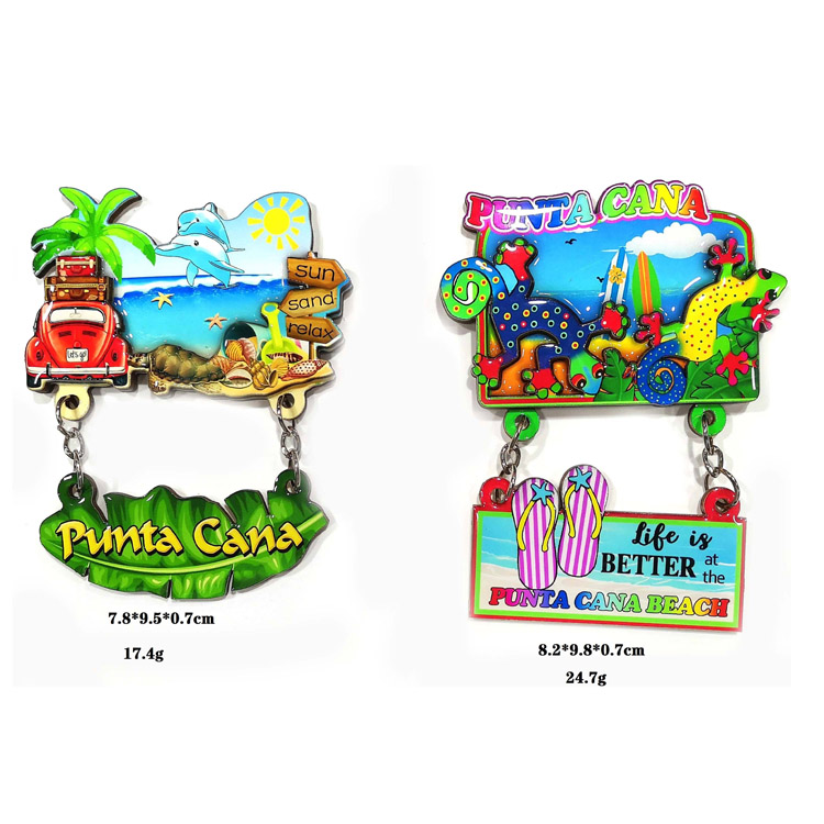 แม่เหล็กติดตู้เย็นของที่ระลึกดีไซน์เมดิเตอร์เรเนียนแบบปรับแต่งได้ 3 มิติ