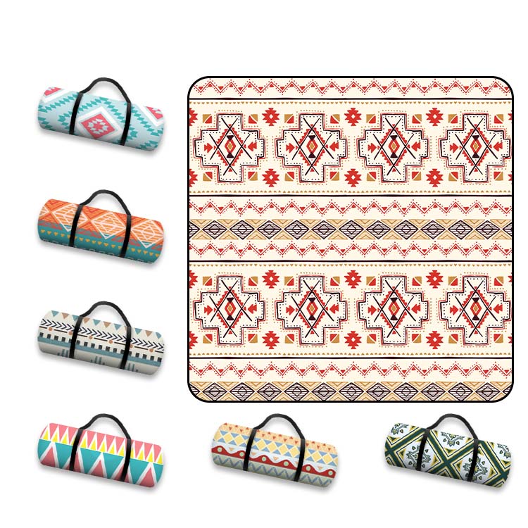 ผ้าห่มแบบพกพา ODM Outdoor Travel Camping เสื่อชายหาดทราย