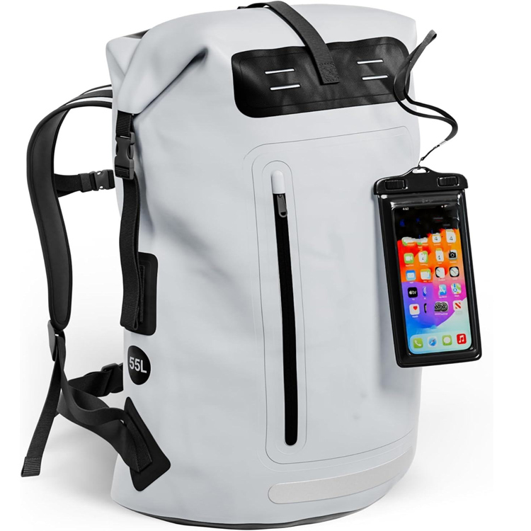 กระเป๋าแห้งแบบปิดด้านบนแบบม้วนสำหรับงานหนักกลางแจ้งแบบกำหนดเอง