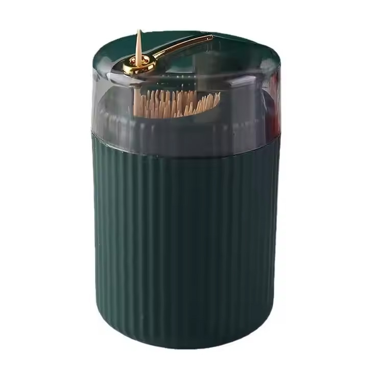 เครื่องจ่ายแบบกดกล่องเก็บไม้จิ้มฟันผู้ถือกระป๋อง