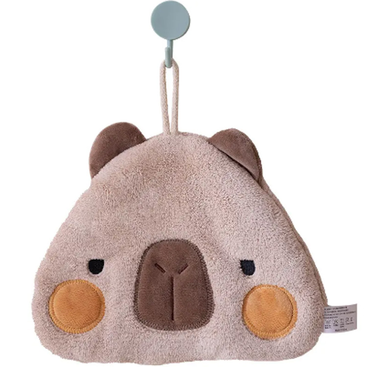 Dolphin Coral Fleece ดูดซับการ์ตูนแขวนผ้าเช็ดตัว
