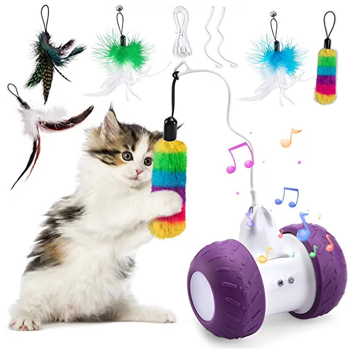 Electric Mouse Feather Toy ของเล่นแมวอัตโนมัติ