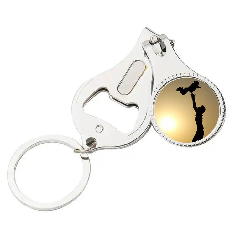 ที่เปิดนิ้วเท้าแบบพับได้พวงกุญแจกรรไกรตัดเล็บเครื่องตัดเล็บ