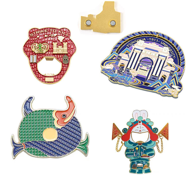 แม่เหล็กติดตู้เย็นโลหะแวววาว