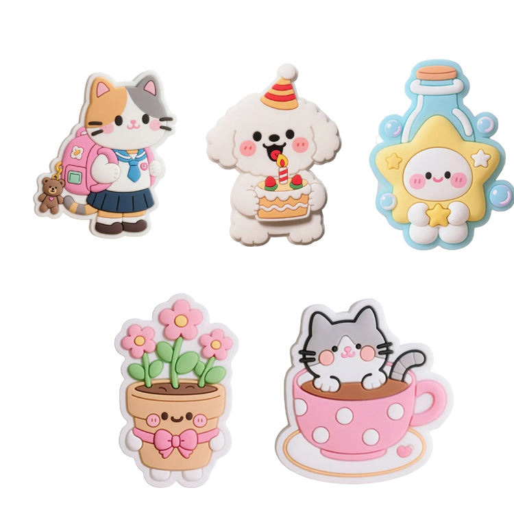 ของตกแต่งบ้านของที่ระลึกแม่เหล็กตู้เย็น PVC ออกแบบเอง