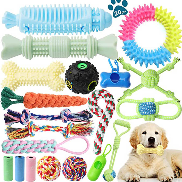 Interactive Pet Puppy Teething Dog Chew ชุดของเล่น