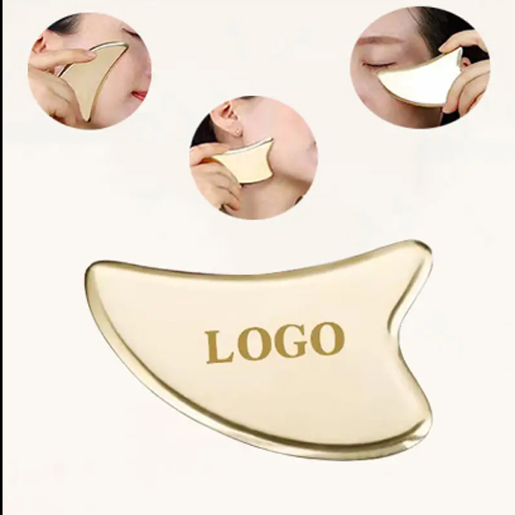 Jade Massager Massager รูปหัวใจนวดหน้า Gua Sha