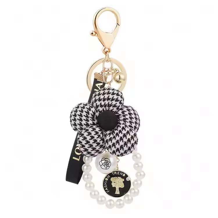 Lady's Flower Fashion Tassels Key Key Key Key Ring