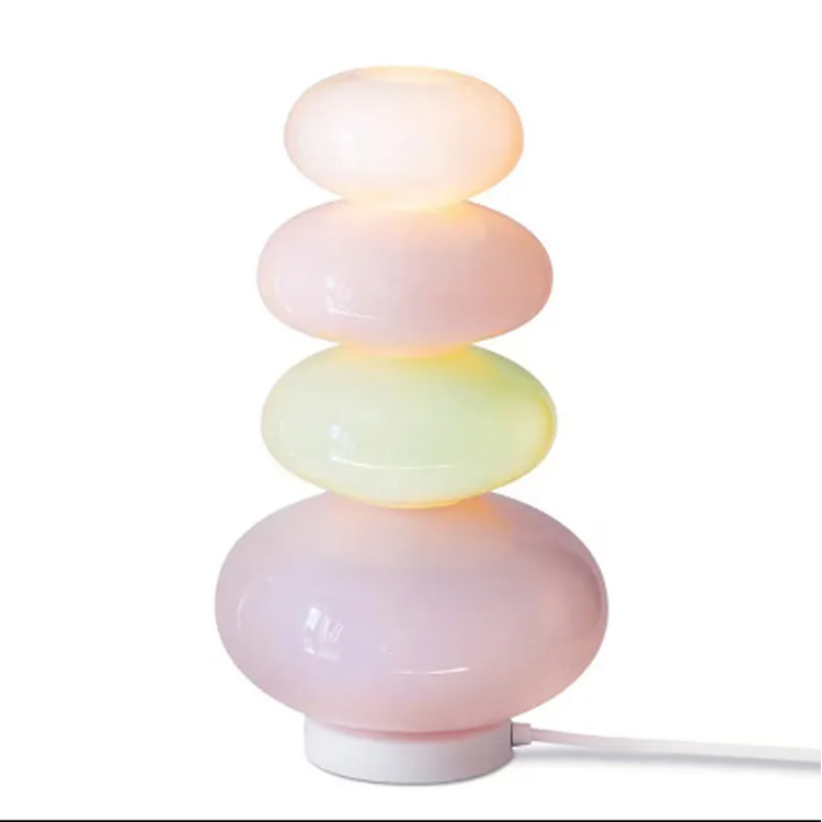 แฟชั่นโมเดิร์น Candy Iridescent Macaron โคมไฟตั้งโต๊ะสีสันสดใส