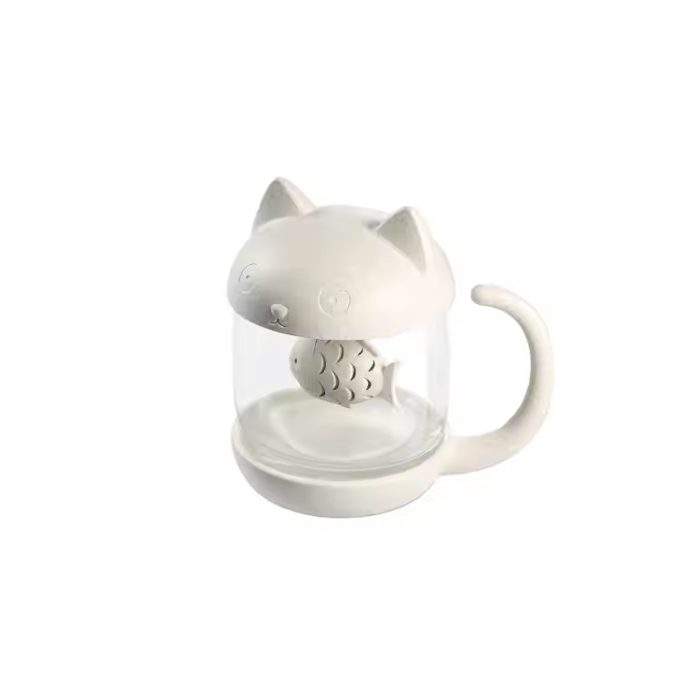 Office Tea Cup กับ Fish Infuser เครื่องกรองรูปแมว