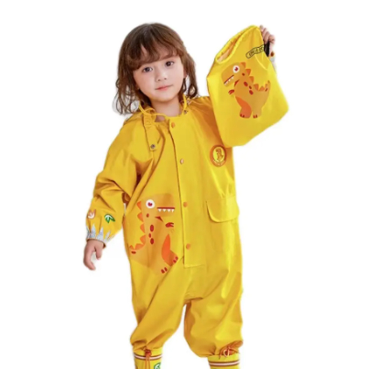 กันน้ำกลางแจ้ง Dinosaur Dinosaur Kids Rain Coat