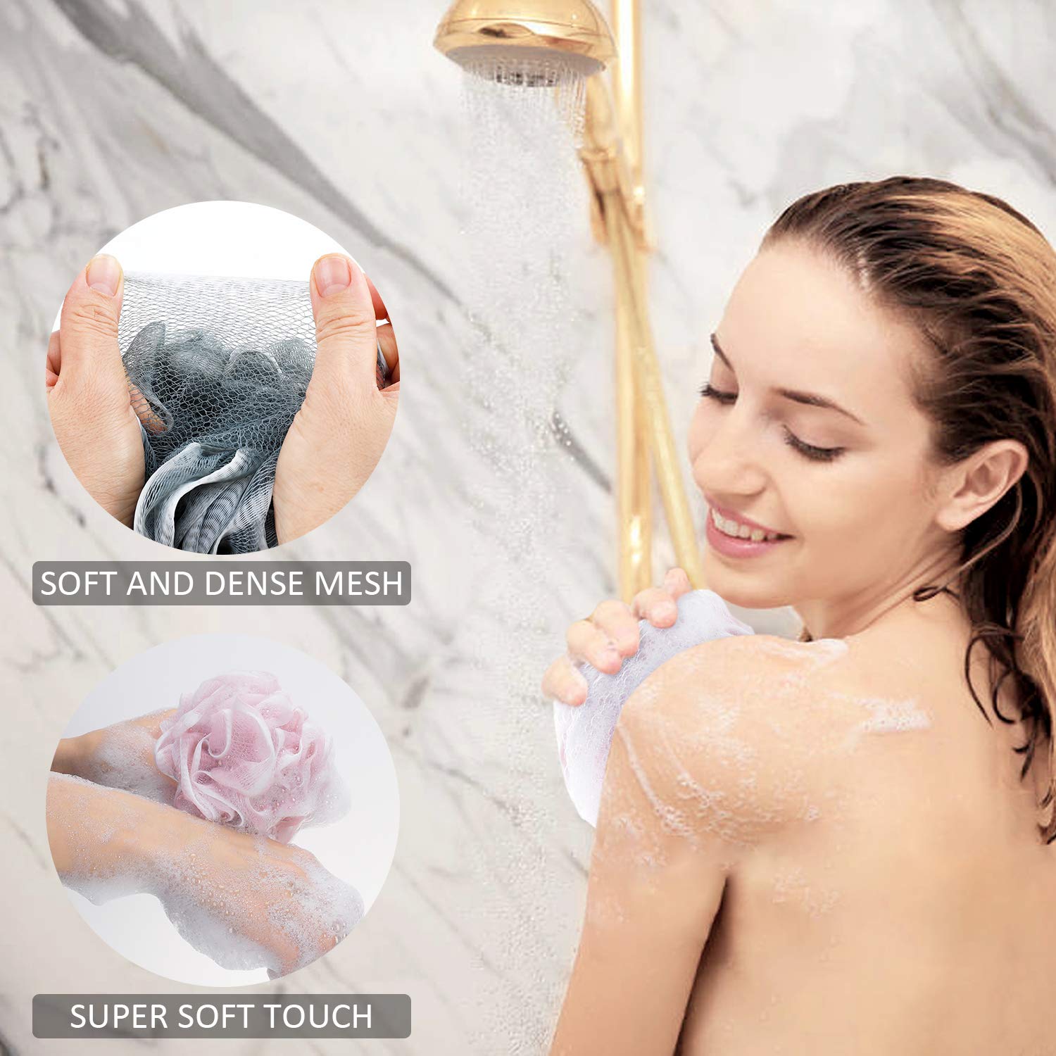 Perfect Mesh Body Scrubber ฟองน้ำอาบน้ำใยบวบ