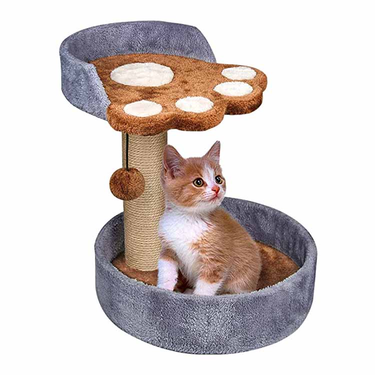 Plush Sisal Climbing Post Cat Tree Scratcher