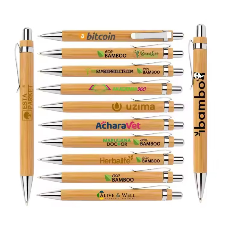 ของขวัญส่งเสริมการขาย Eco Pen ราคาต่ำโปรโมชั่นปากกาไม้ไผ่