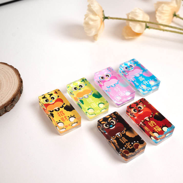 สติ๊กเกอร์แม่เหล็กติดตู้เย็นอิฐอะคริลิกแม่เหล็กอ่อน