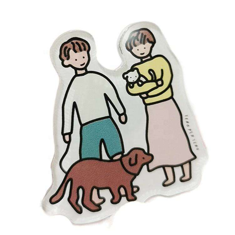 สติ๊กเกอร์แม่เหล็กตู้เย็นอะคริลิกสร้างสรรค์โปร่งใส