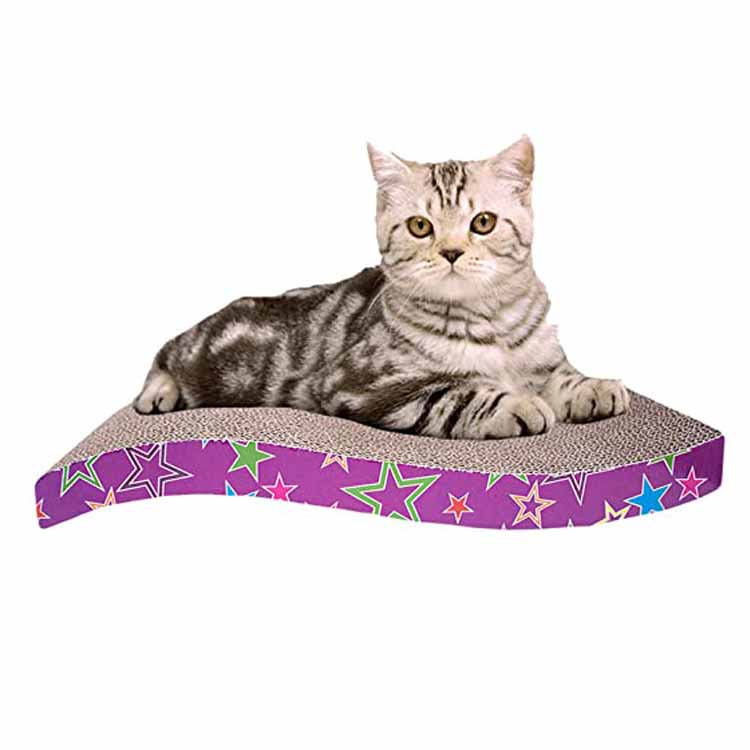 กระดาษแข็ง Scratcher Cat Curved Corrugated